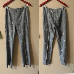 Escada gray floral pant suit from 2012 spring season